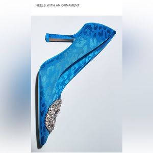 ZARA blue heels NWT